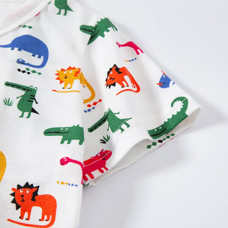 WLG Boys Cartoon T Shirts Kids Clothes Summer Printed Short Sleeve Shirt Baby Boy Fashion All Match Tops for 2-7 Years | Детская одежда