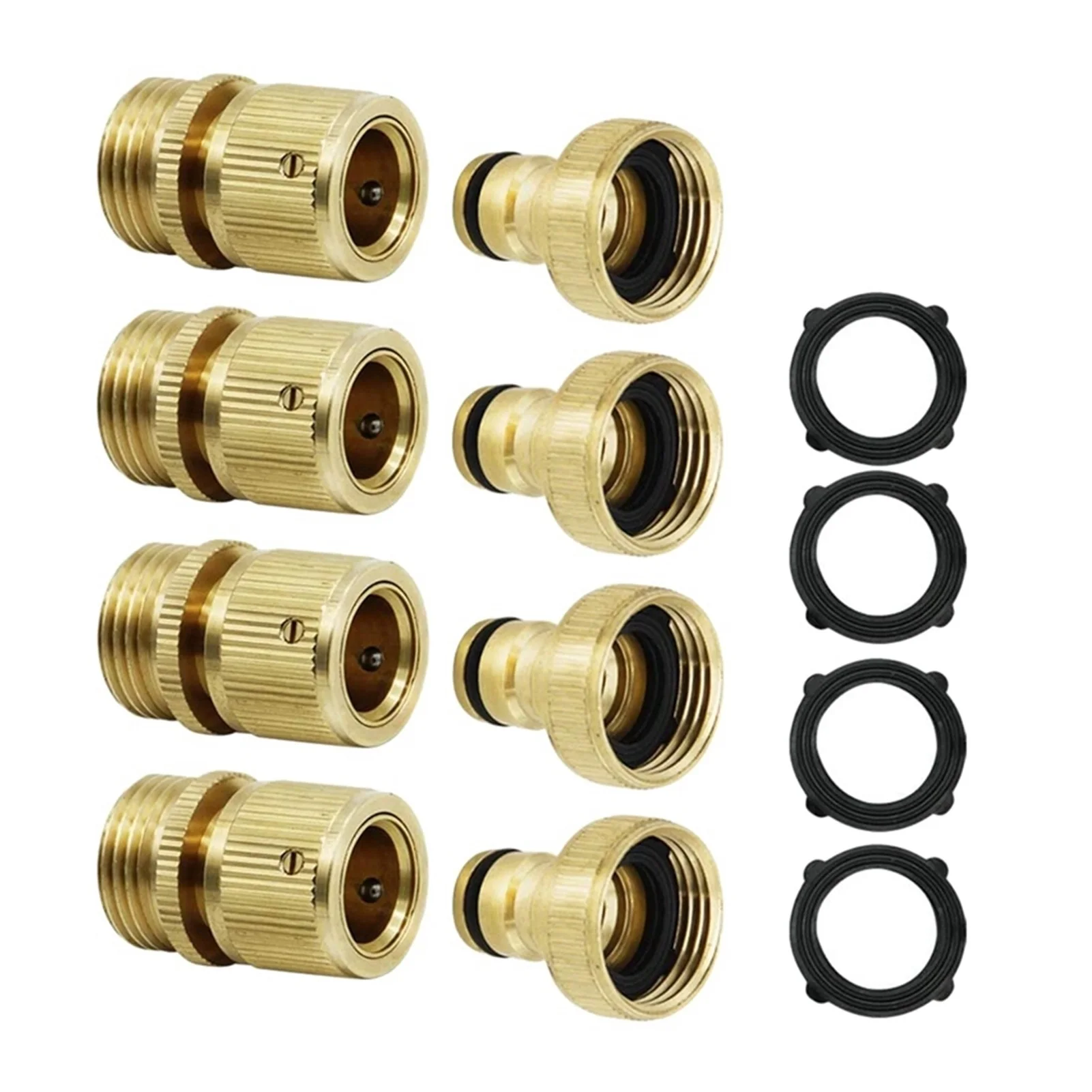 

Латунный фитинг для садового шланга с наружной и внутренней резьбой 3/4 дюйма, 4 комплекта