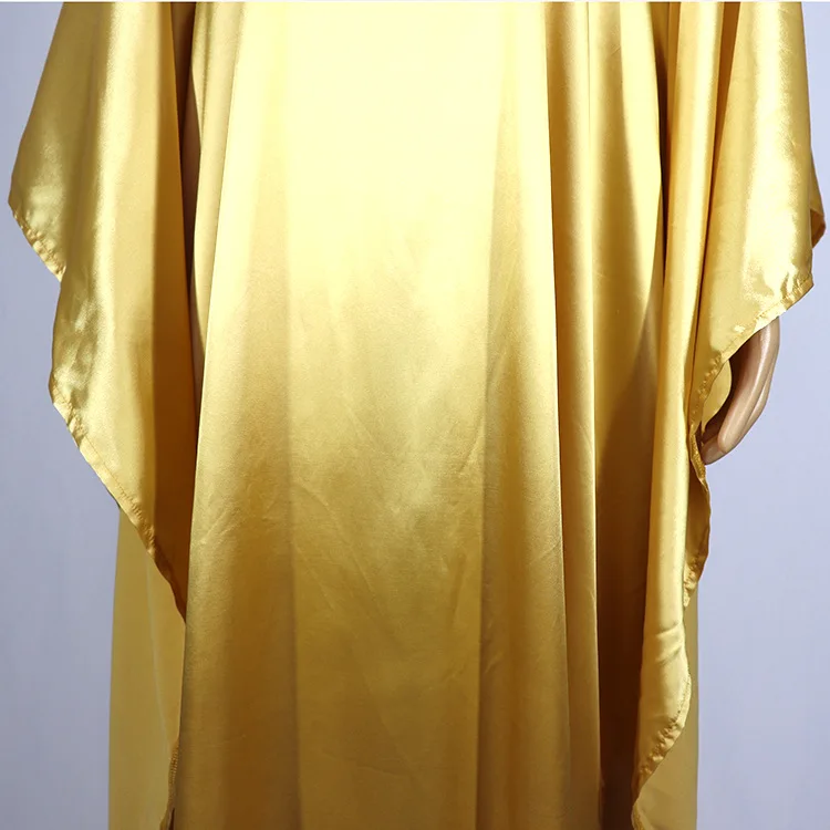 Длинное платье в африканском стиле золотистого цвета полоску свободного кроя с