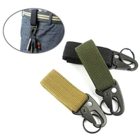 outdoor edc carabiner muti tool nylon webbing molle belt metal hook buckle olecranon keychain tactical backpack hang strap clasp