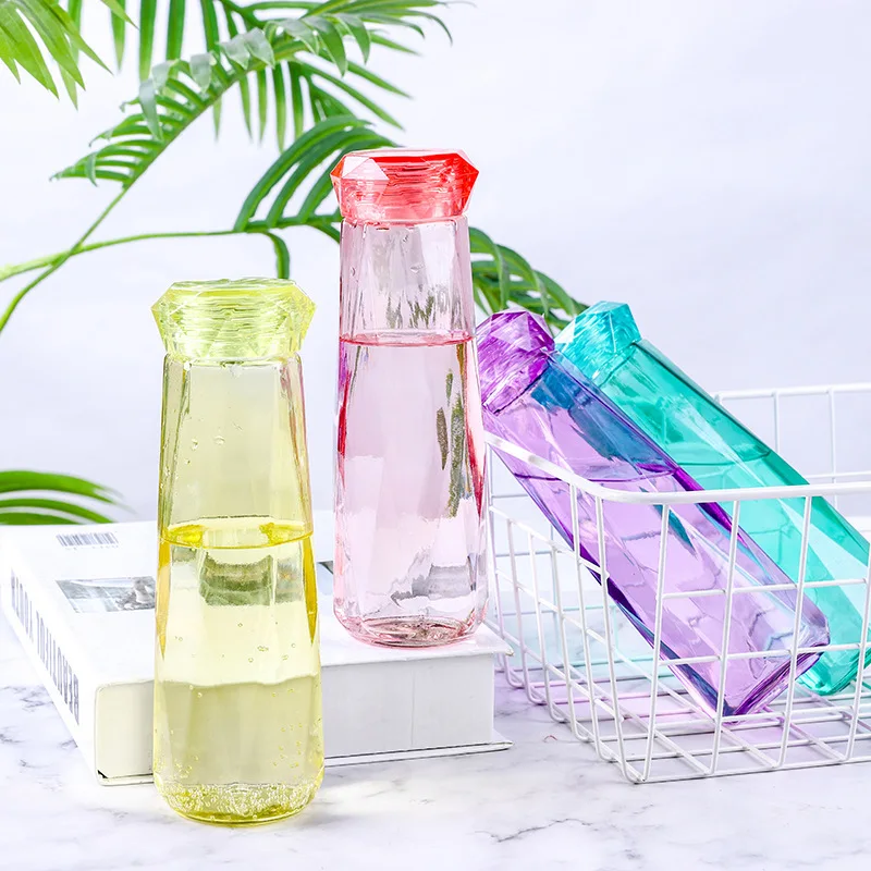 

50pcs Glass Water Bottle Fashion Travel Mug Sport Bottles Camping Hiking Kettle Drink Cup Diamond Gift W0149