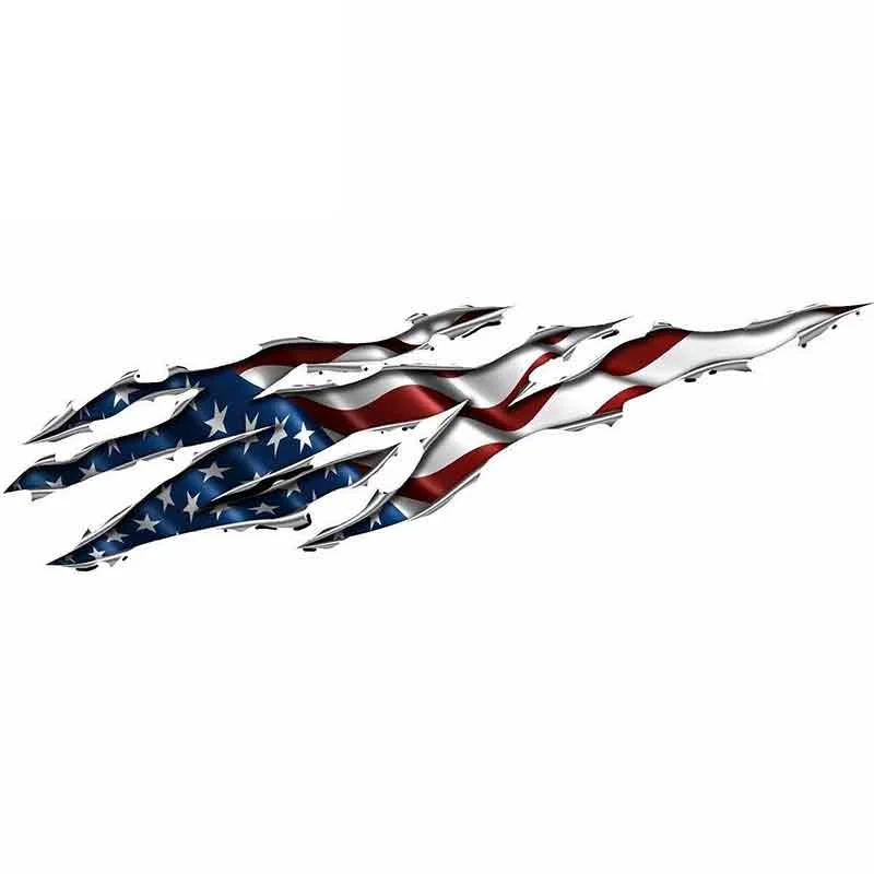 

13cm X 5cm for American Flag Rip Logo Car Stickers Waterproof Occlusion Scratch Suitable for VAN RV SUV Vinyl Material Styling
