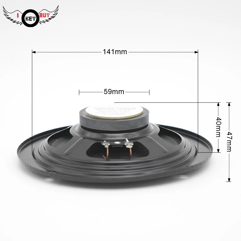 1 шт ультра тонком каблуке 6 дюймов 150W 4Ohm автомобиля HiFi коаксиальный громкий