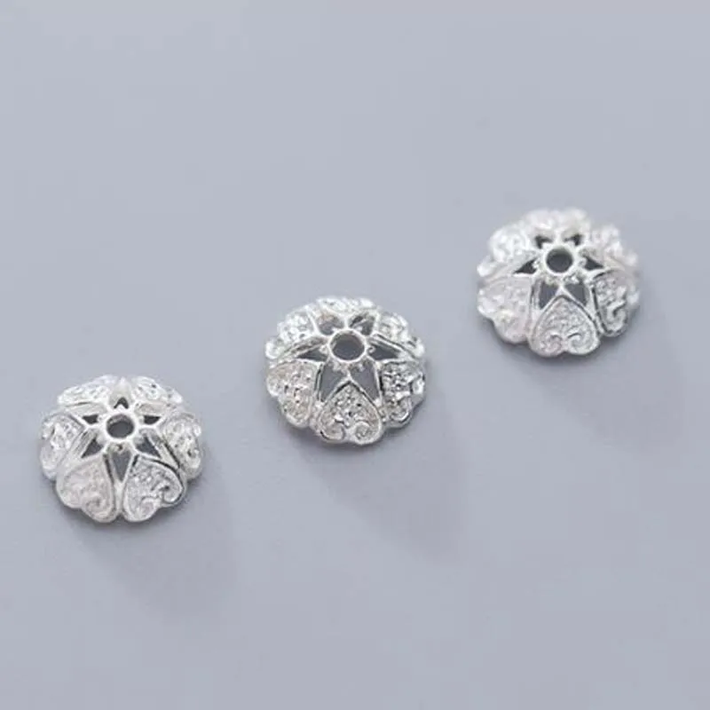Реальная твердая искусственная Обычная Серебряная 9 мм Цветочная разделительная