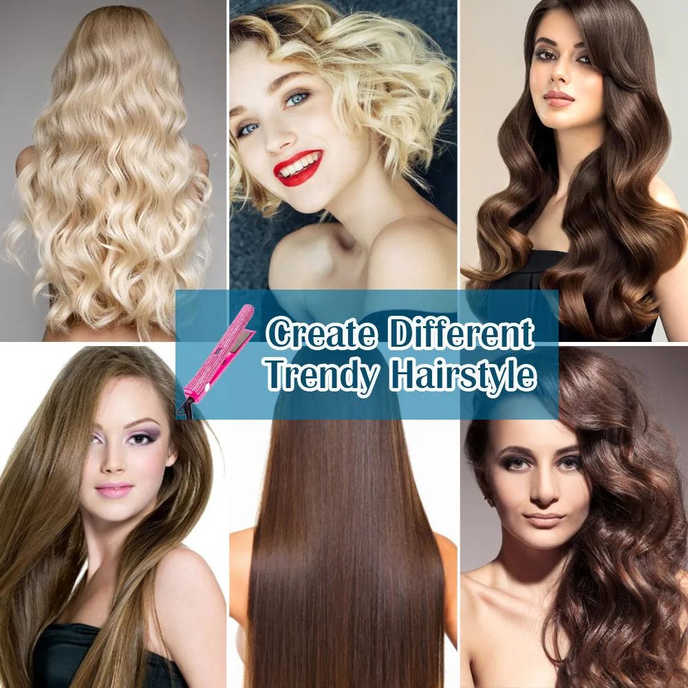 

2 In 1 Magic Hair Curler Straightener Dual-use Hair Styling Electric Splint For Hair Curling And Straightening Hair Curling Iron