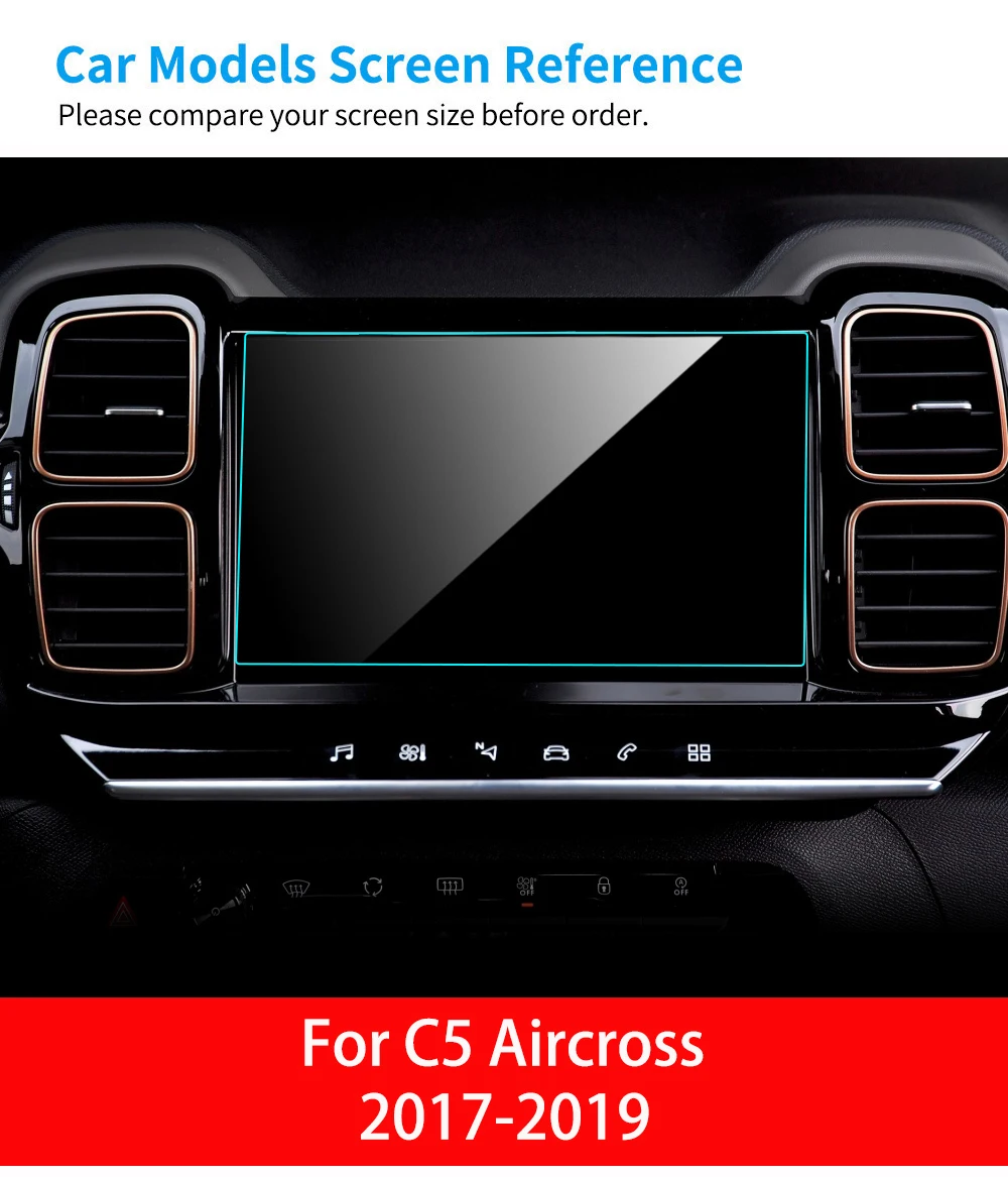 Защита экрана автомобиля для Citroen C5 Aircross HD Прозрачная Автомобильная gps навигация Закаленное стекло Защитная пленка авто аксессуары для интерьера