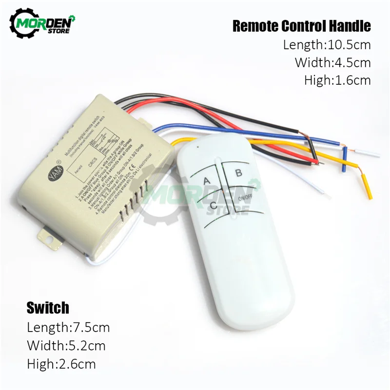 

Беспроводной радиочастотный выключатель Aideepen 1/2/3/4 клавиши 220В