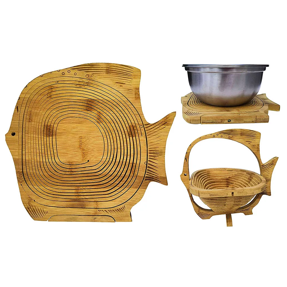 Многофункциональный термостойкий нескользящий бамбуковый коврик складной