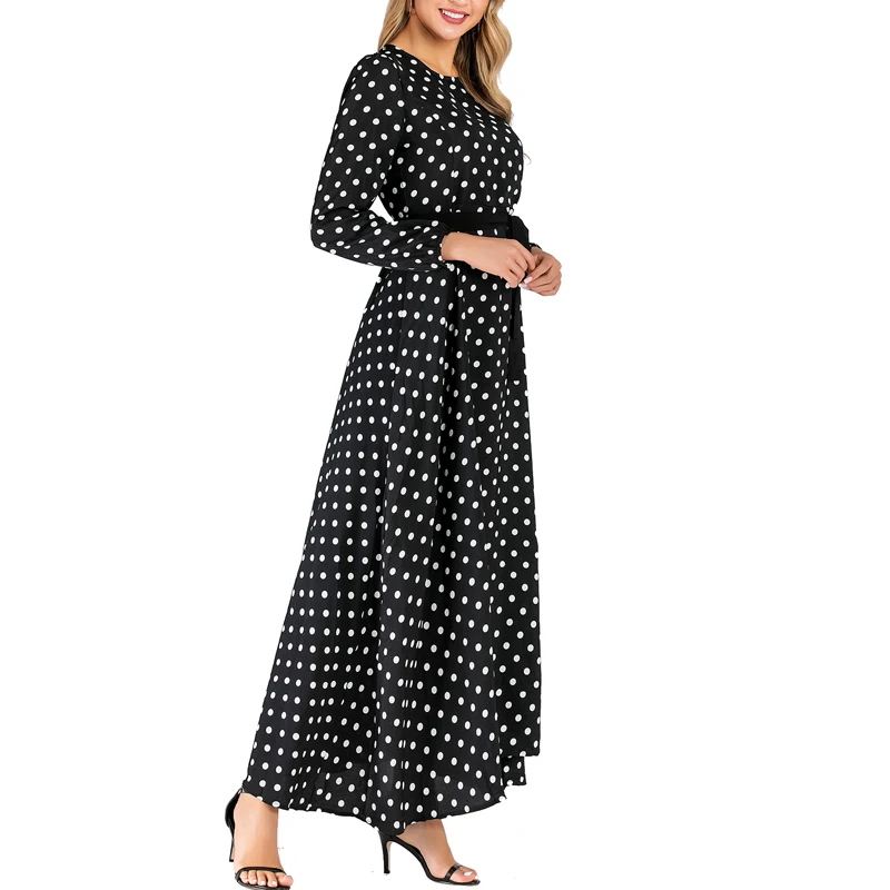 MISSJOY/элегантные женские платья abaya Dots 2019 Новые мусульманские Турецкая