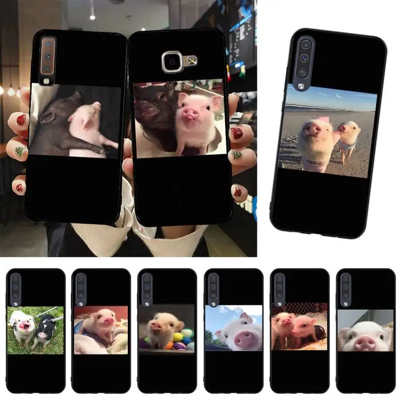 

YNDFCNB Cute Little Pink Pet Pig Phone Case For Samsung A51 A71 A40 A50 A70 A10 A20 A30 A6 A7 A8 A9