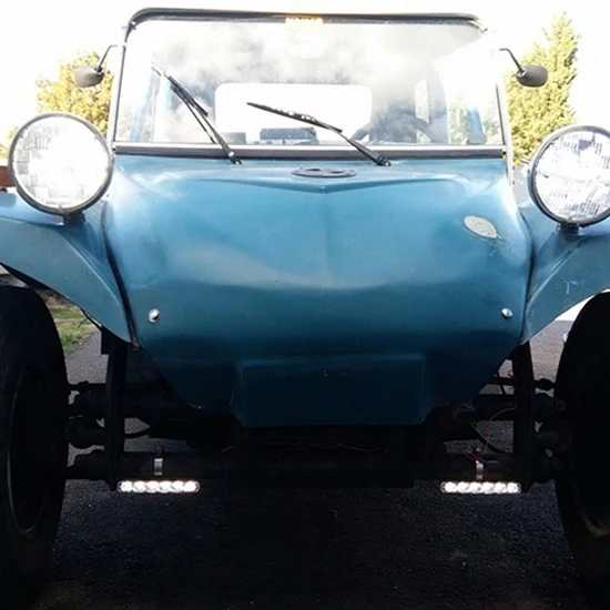 

2x Xenon White 6 LED Super Bright DRL Daytime Running Driving Lights Fog Lamps Car Light Accessories Brake Side Lights