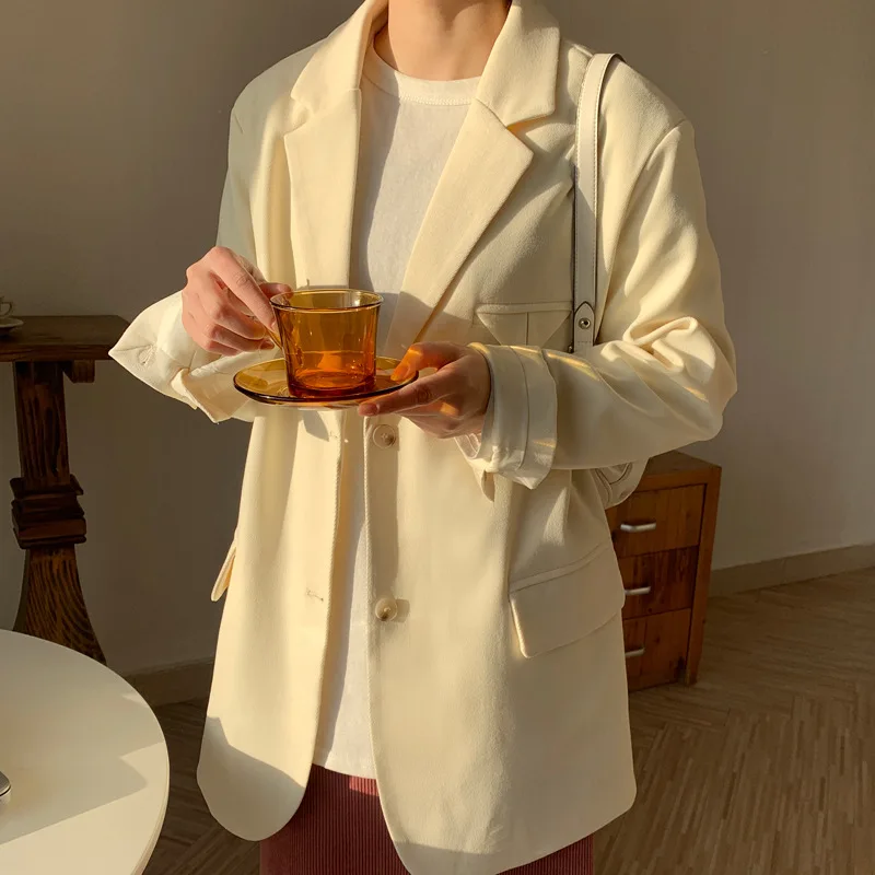 

Female Candy Color Korean Casual Suit Jacket 2021 Spring Fall Women Loose Solid Color Suit Jacket Woman Harajuku Long Sleeve