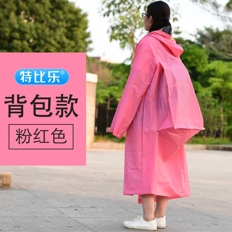 

Transparent Waterproof Scooter Raincoat Women Poncho Plastic Ladies Hooded Raincoat Lightweight Regenpak Dames Rain Gear 60YY