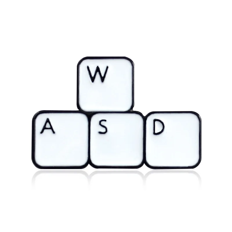 Высококачественная Белая брошь на клавиатуру в стиле ретро для компьютерных игр