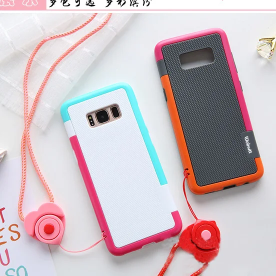 SAM S10 plus Zenus Walnutt Color Shock Shockproof Cover Case For samsung Galaxy S9 S8 note8 note 9 Silicone case+ strap |