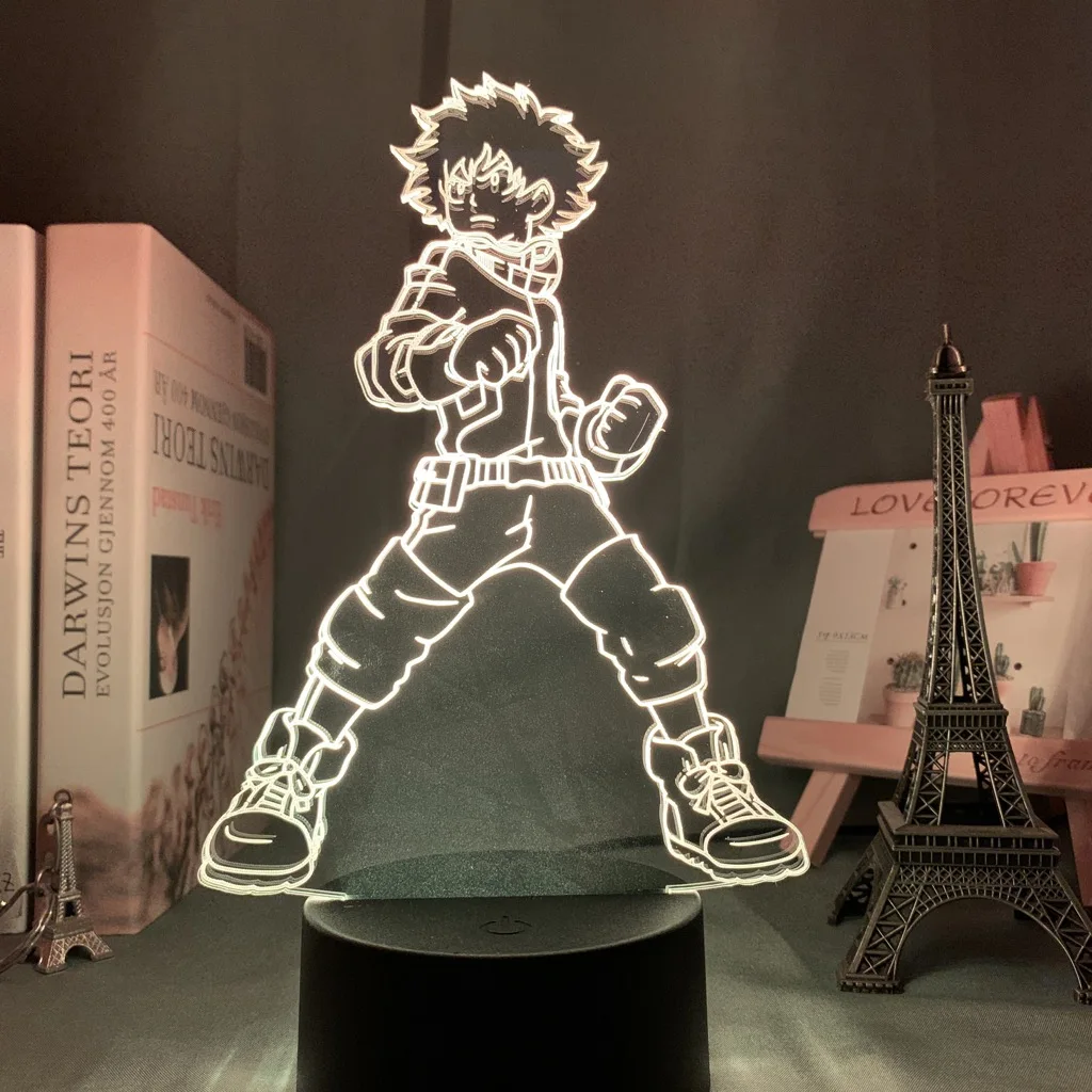 3d лампа Izuku Midoriya фигурка ночник для детской спальни светодиодный сенсорный
