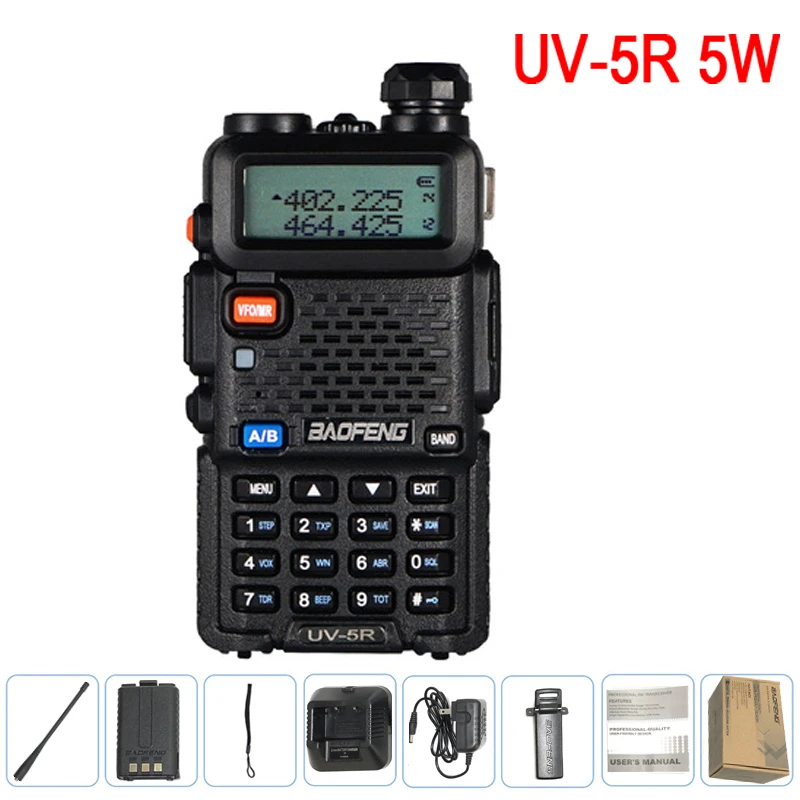 Baofeng Radio UV-5R Extended Battery 3800mAh Handheld Dual Band 2way Radio 10-50KM Long Distance Walkie Talkie UV5R рация 2021