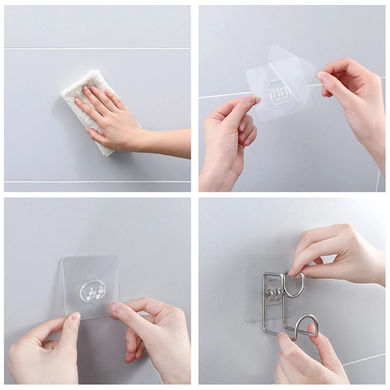 

Non-marking Stainless Steel Washbasin Hook Durable Self Adhesive Hooks for Bathroom Kitchen BV789