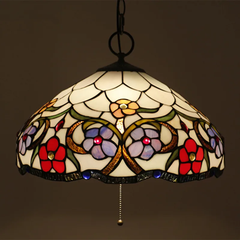 

Luxury European Glass Flowers Chandelier with Wire Switch Light Fixtures for Living Room Lamp Southeast Asia Bar Cafe Chandelier