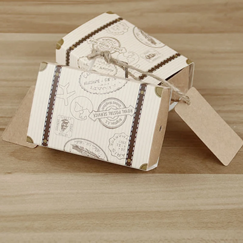 Креативный 10 шт винтажный мини чемодан конфетная коробка свадебные коробки для