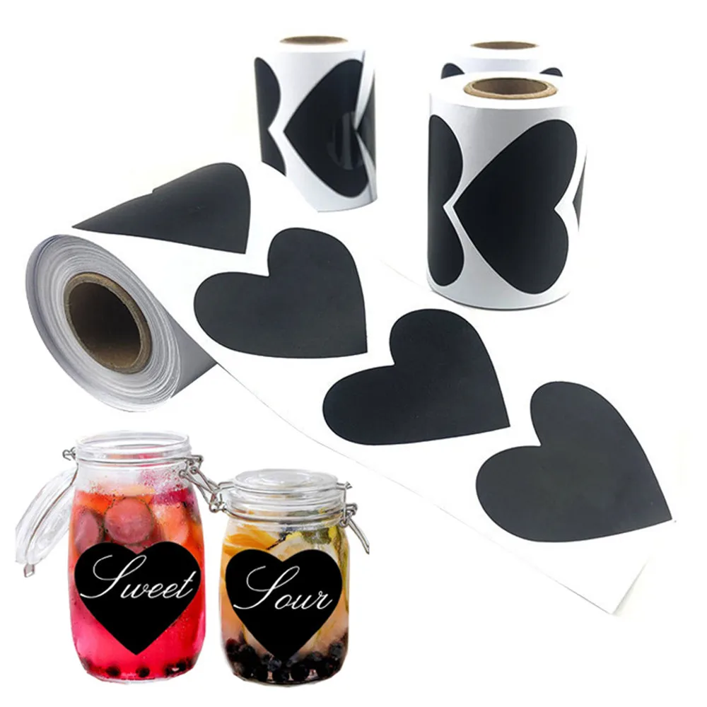 

Gift Sealing Stickers 4*6cm Love Heart Chalkboard Label Sticker Simple Diy Stationery Stickers Waterproof Decorations Labels