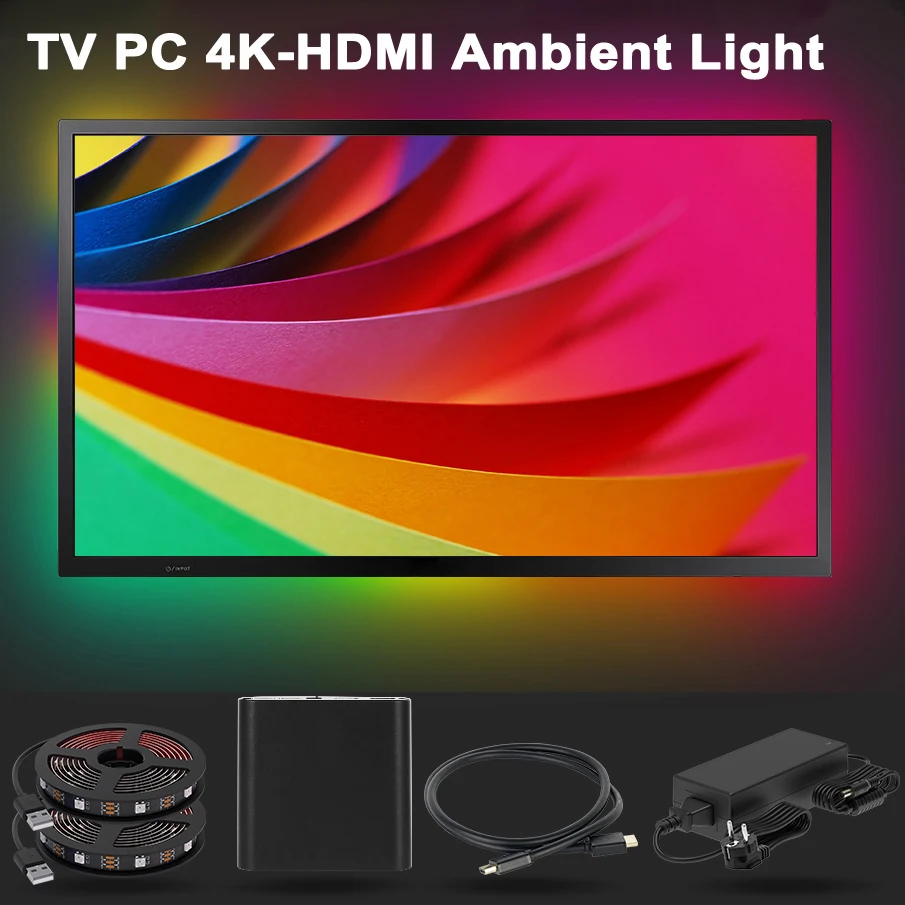 Комплект подсветки для телевизора ПК 4K HD монитор компьютерный экран окружающая