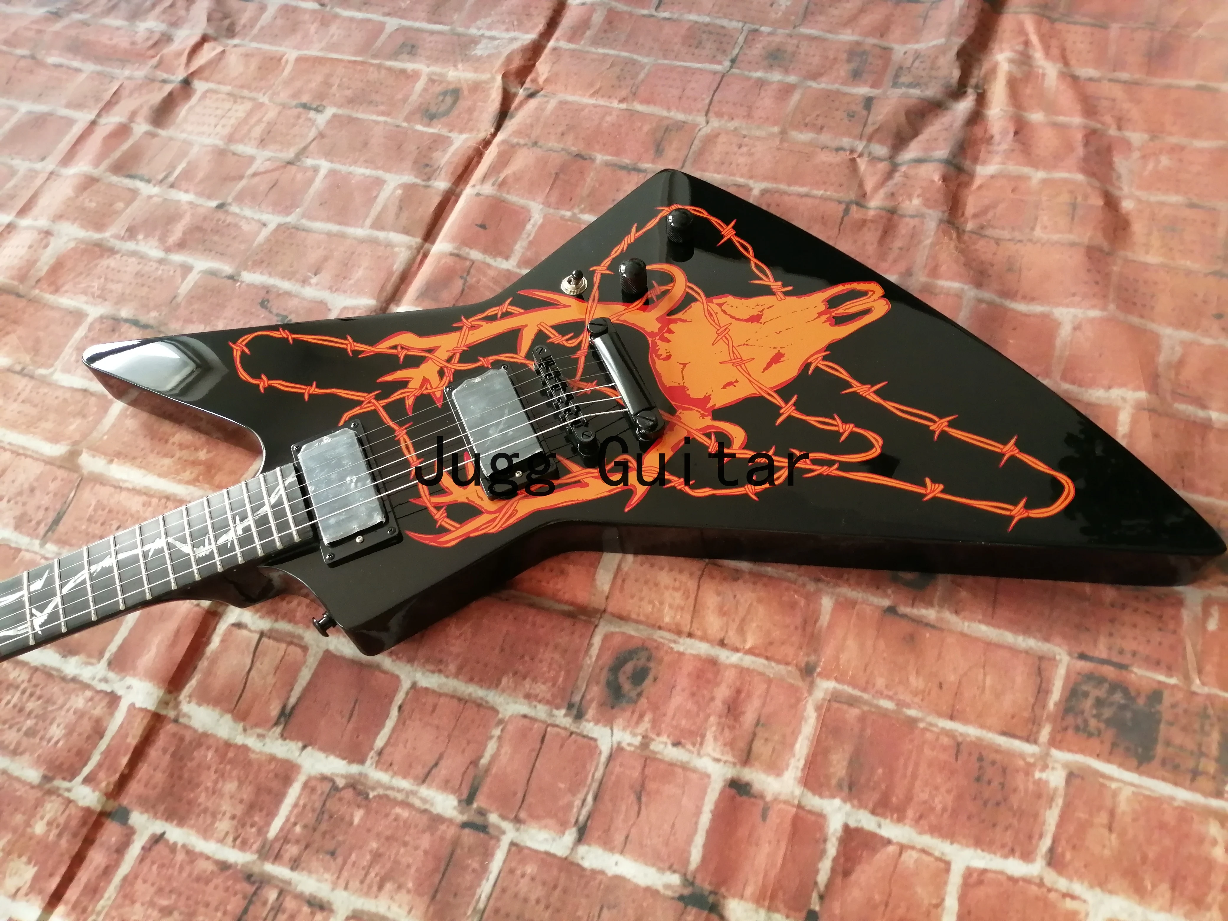 Супер редкая 1996 Джеймс Хэтфилд деревянная горелка Лось череп MX-250 Black Explorer