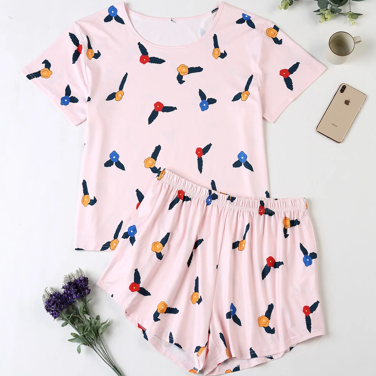 

Sexy Pajama Set Women Plus Size Women's Sleepwear Cute Cartoon Print Short Set Pajamas for Women 4XL Short Sleeve T Shirts Short