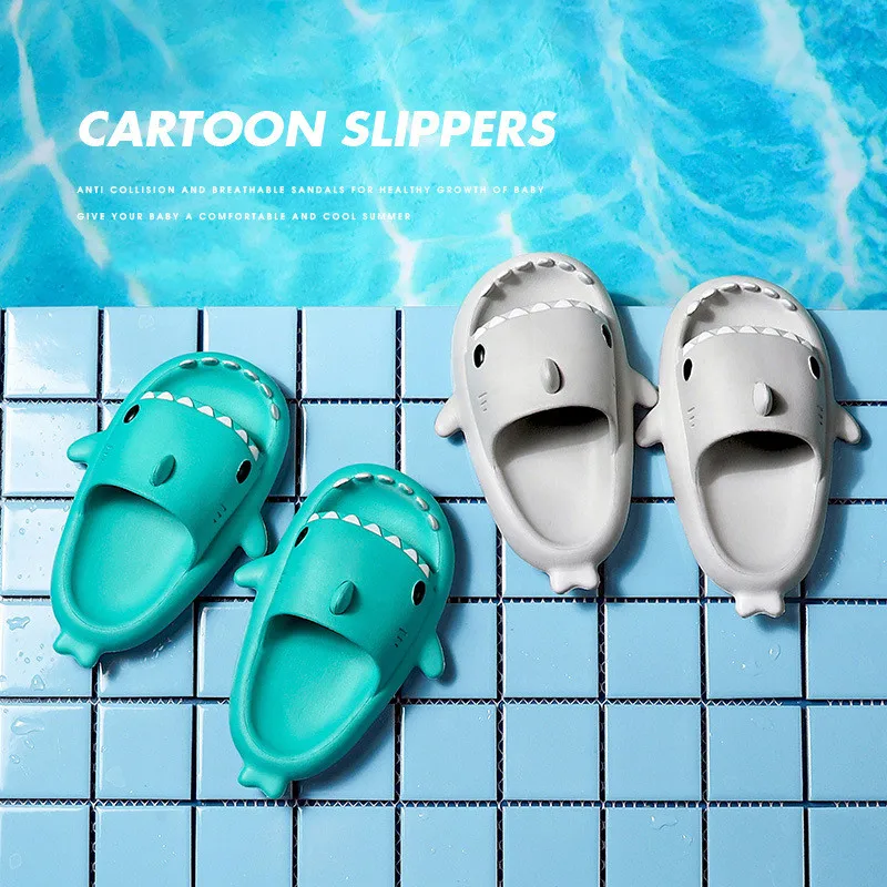 

Three-dimensional shark eva sandals children slippers summer home furnishing children parent-child non-slip soft bottom slippers