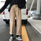 Джинсы женские, свободные, с высокой талией, широкие, универсальные, в Корейском стиле, в стиле Харадзюку