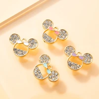2021 new 10pcs cartoon hollow dot diamond earrings necklace bracelet female pendant alloy drip jewelry small accessories