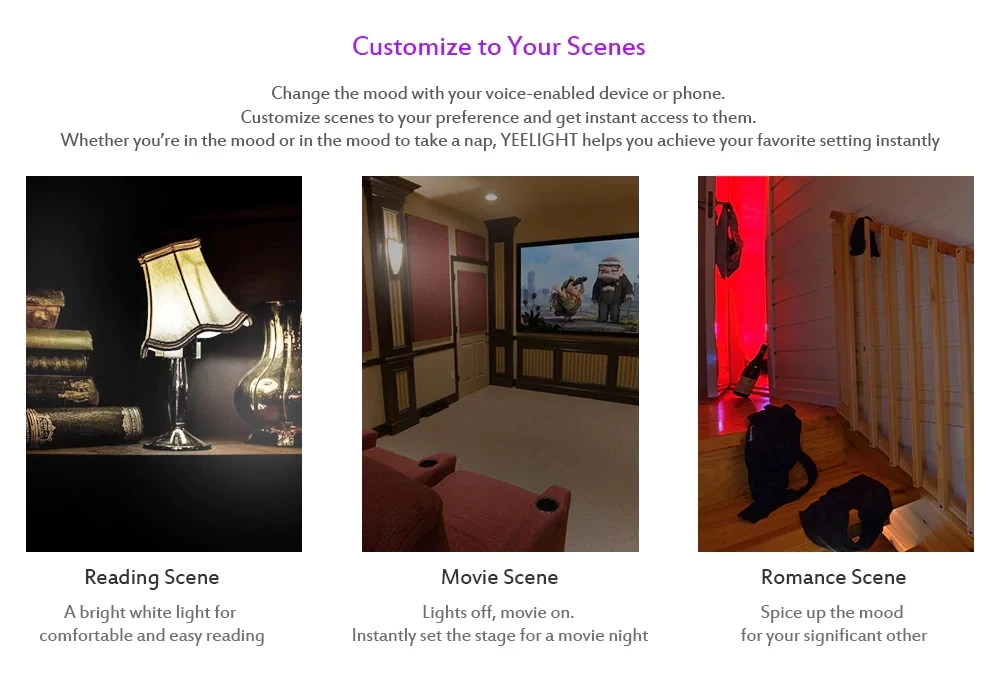 Yeelight YLDP06YL E26 E27 10Вт кзсв смарт-управляемая лампа работает с Amazon Alexa AC100-240V для струйного принтера Desk Ночной светильник