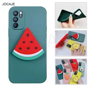 diy 3d cartoon fruit kickstand case for oppo reno 5 4 pro 5z f19 f17 pro plus k9 a95 5g find x3 x2 pro soft tpu shockproof cover free global shipping