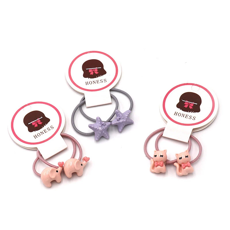 2 шт. Детские резинки для волос с животными | Аксессуары одежды