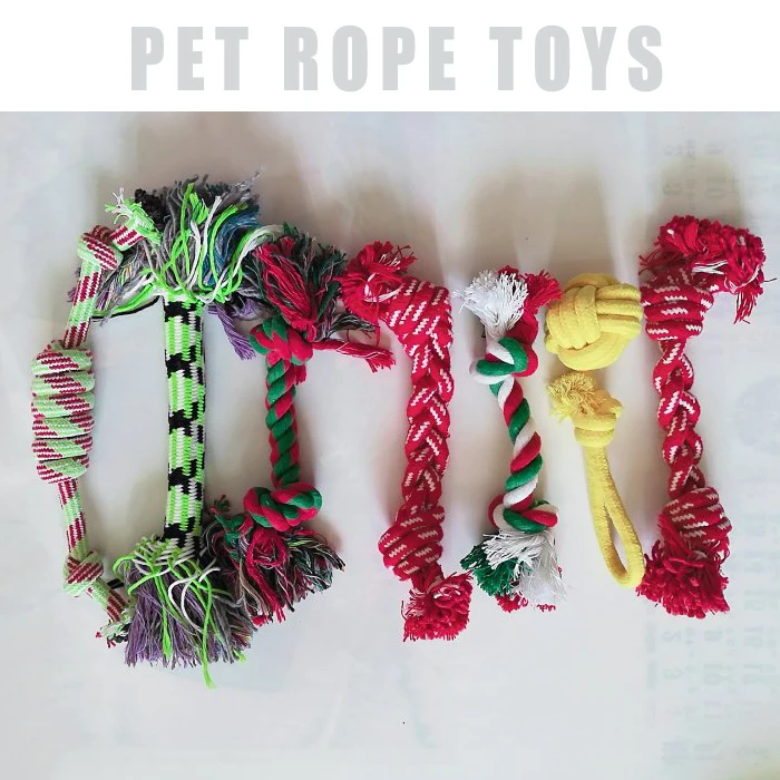 Распродажа натуральный хлопок безопасный щенок веревка игрушки маленькая