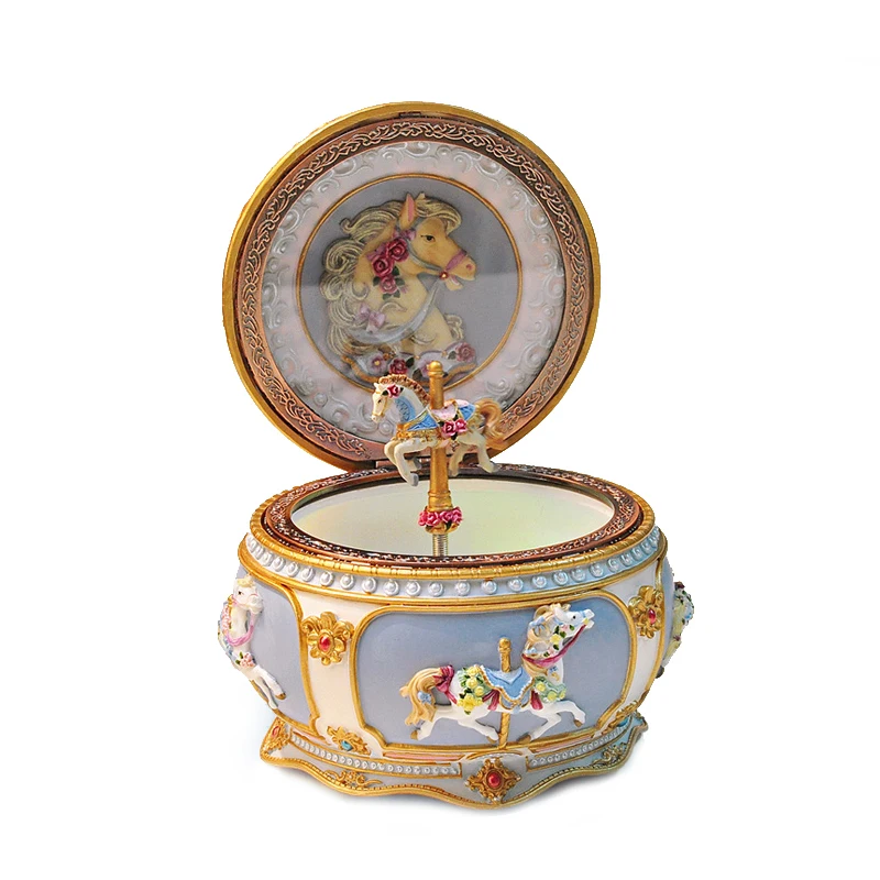 Музыкальная шкатулка в виде карусели с созвездиями Волшебная Miyazaki для девочек