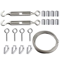 15mx2mm stainless steel cable with steel cable outdoor lamp suspension kit thimble clamp wire and cable clamp
