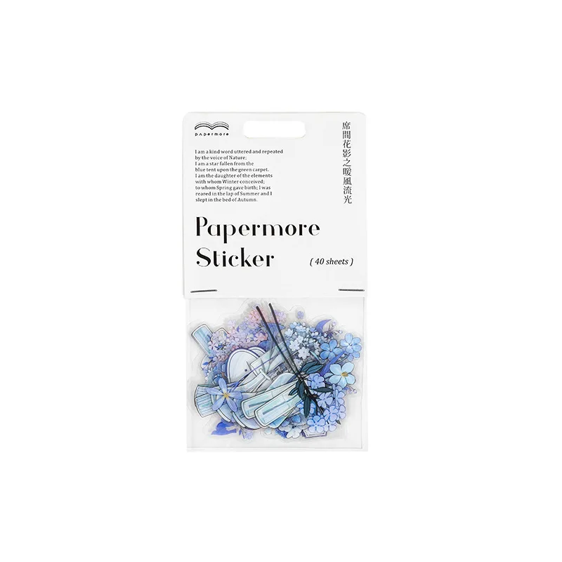 40 шт PET водонепроницаемый прочный пастельный цвет цветок Декоративные наклейки