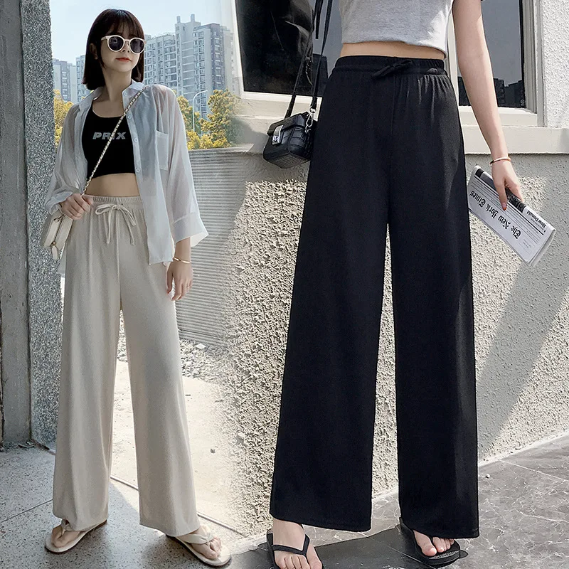 

Женские брюки QNPQYX, однотонные, простые, свободные, в Корейском стиле, базовые женские брюки в стиле Харадзюку, большие размеры, Повседневная ...