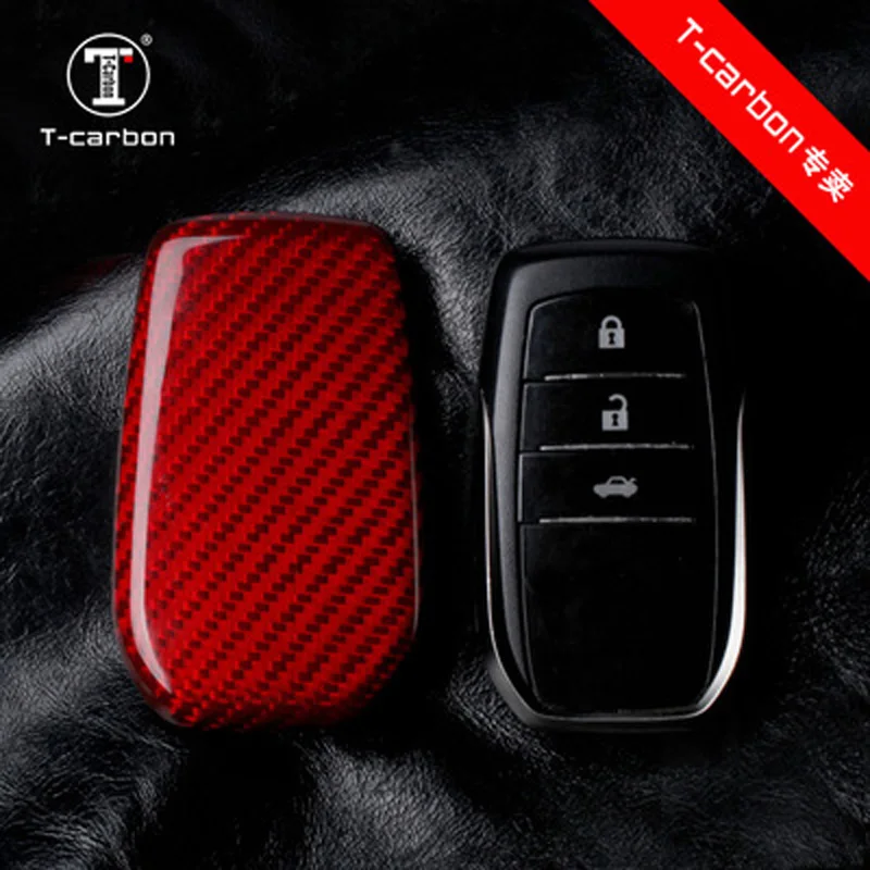 Чехол для ключей из углеродного волокна Toyota 86 RAV4 Reiz Crown Lewin YARIS CALLORA CAMRY HANLANDER Prado Land