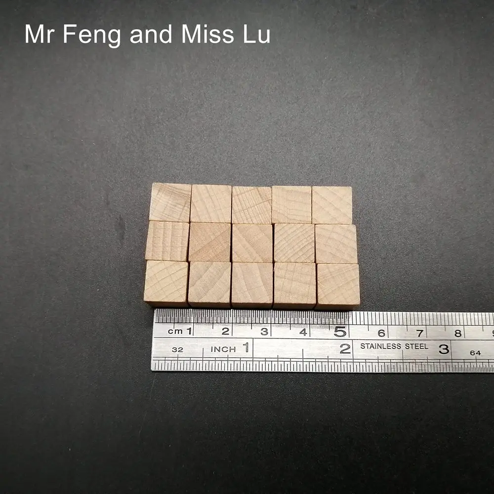 10 мм 3*5 шт деревянный куб головоломка лазерная гравировка процесс Принять