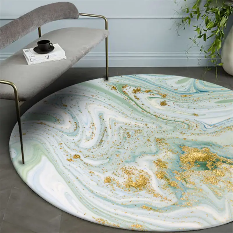 Новинка круглые ковры для гостиной скандинавский абстрактный зеленый ковер