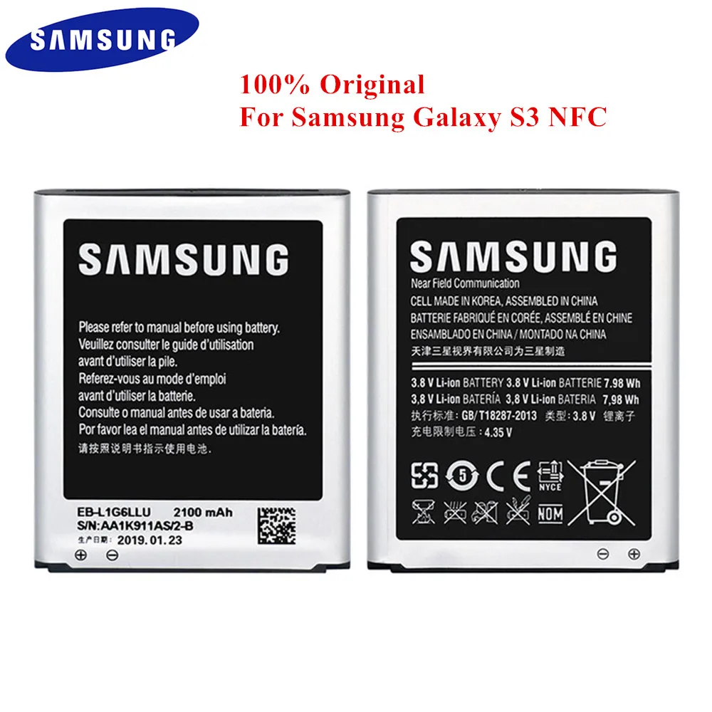 100% Оригинальная Аккумуляторная батарея для Samsung Galaxy S3 телефон i9305 i747 i535 T999 L710 I9300I