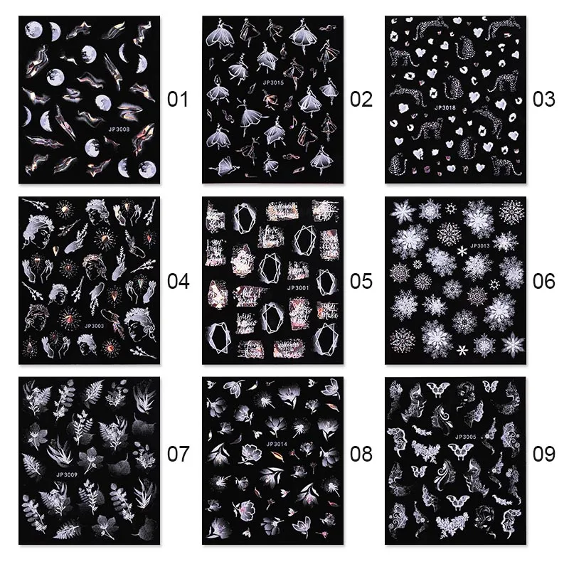 1 лист 5D наклейка для ногтей с лазерным эффектом|Стикеры и наклейки| |