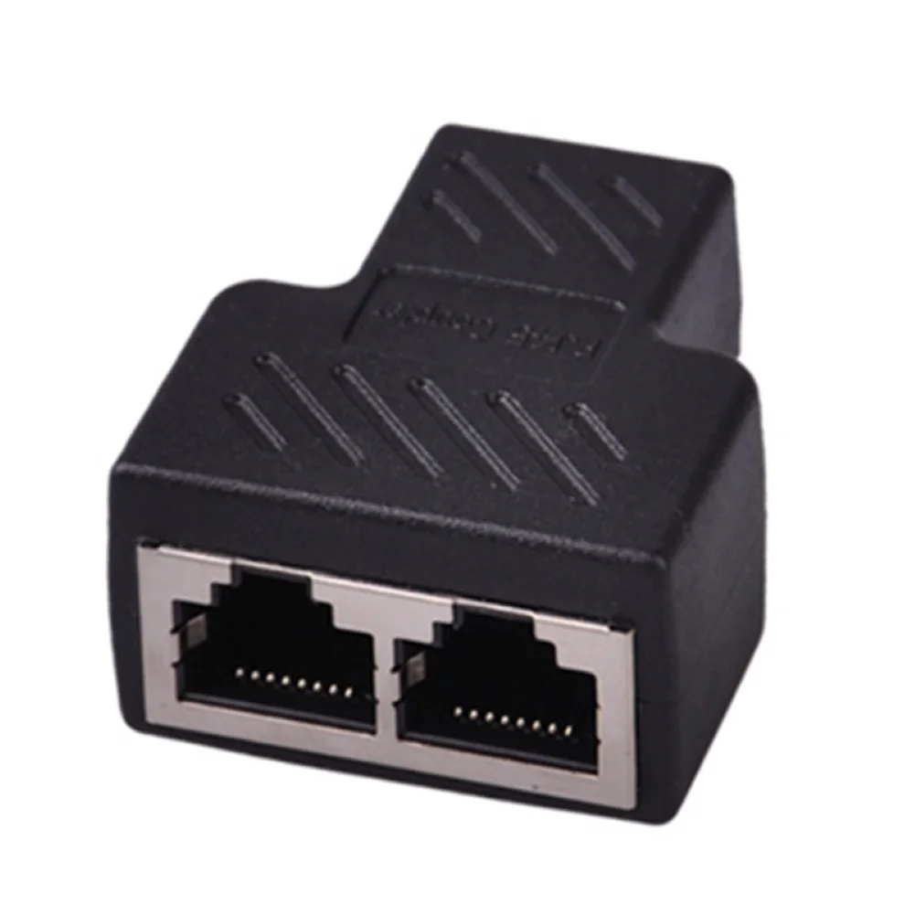1-2 способа LAN Ethernet сети кабель RJ45 Женский сплиттер Кабельный разъем адаптер для