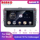 Автомобильный радиоприемник 2DIN, 8 дюймов, Android 10, для VWVolkswagenGolfPoloPassatb7b6SEATLeonSkoda, GPS, мультимедийный плеер