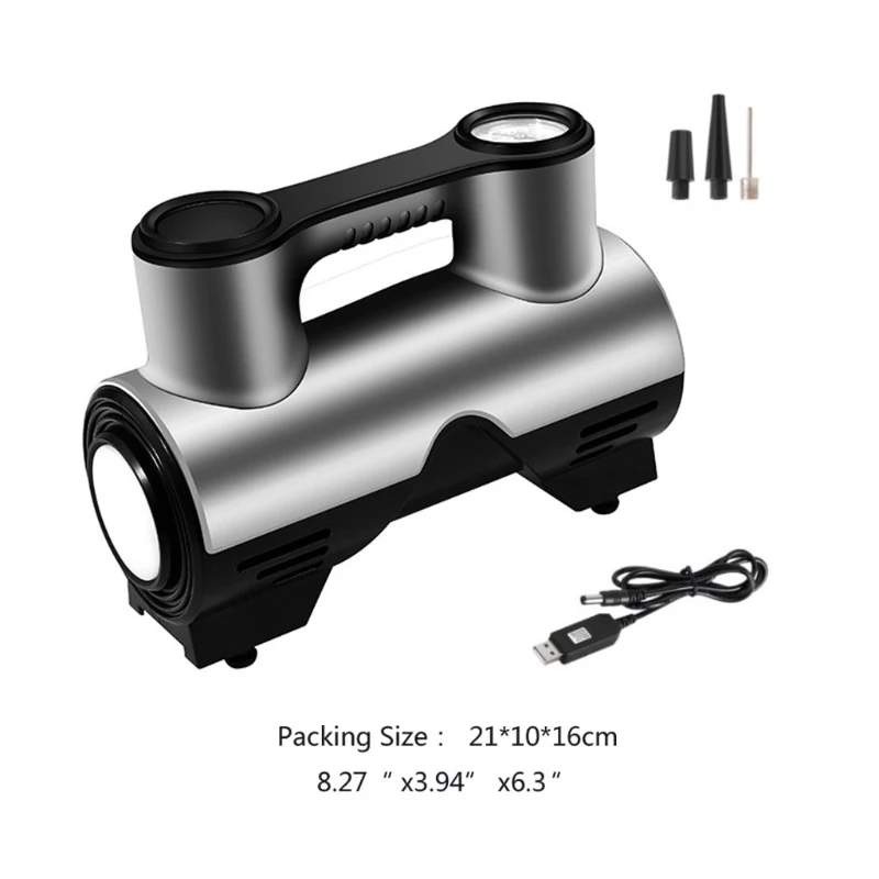 

Electric Car Air Pump with Digital Pressure Gauge 12V/120W Air Compressor Cordless Air Pump for Bicycle Tires Balls