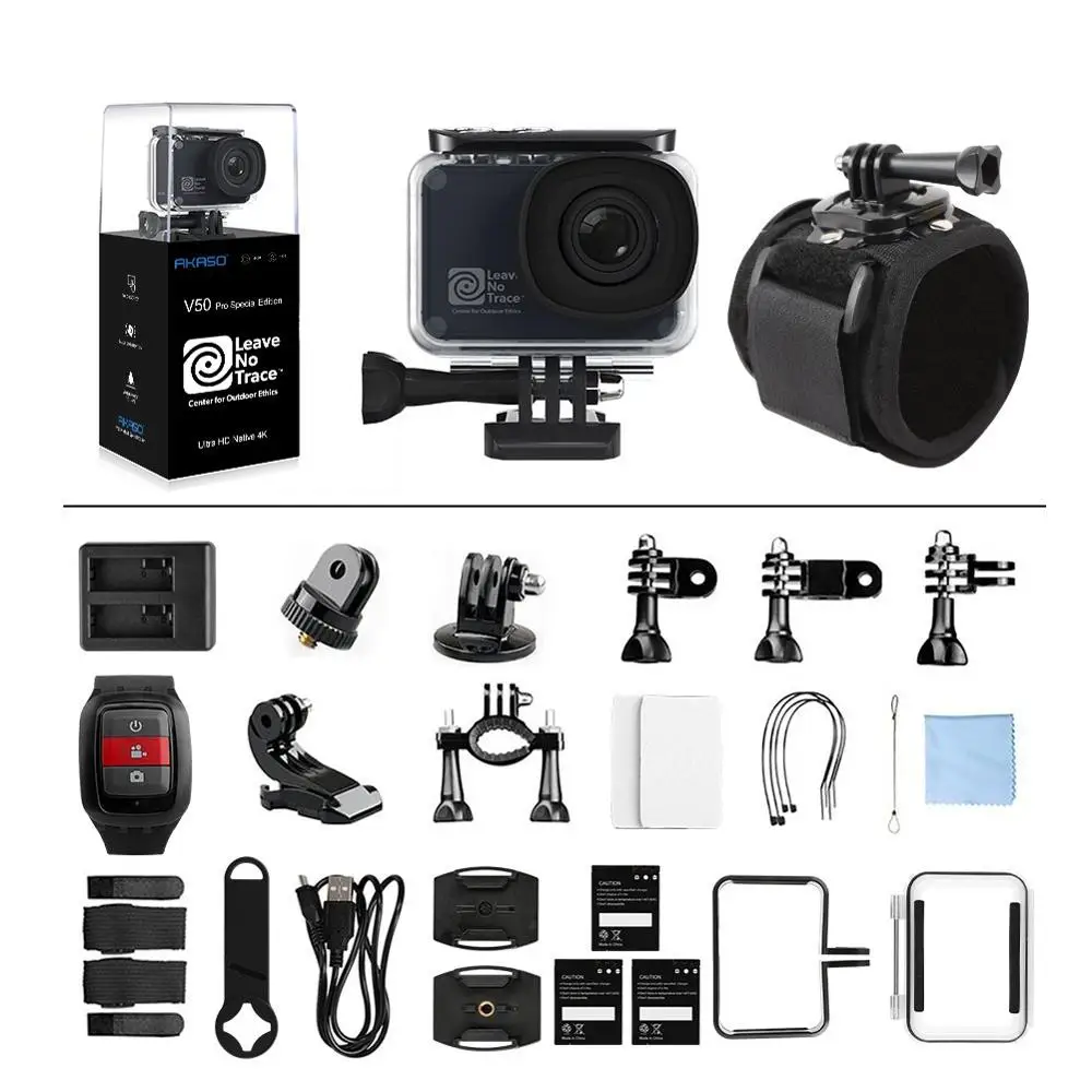 AKASO оригинальная Экшн-камера V50 Pro SE 4K 60fps, встроенная 4G DDR, 2 дюйма, сенсорный экран, 20MP, Спортивная камера, подводная