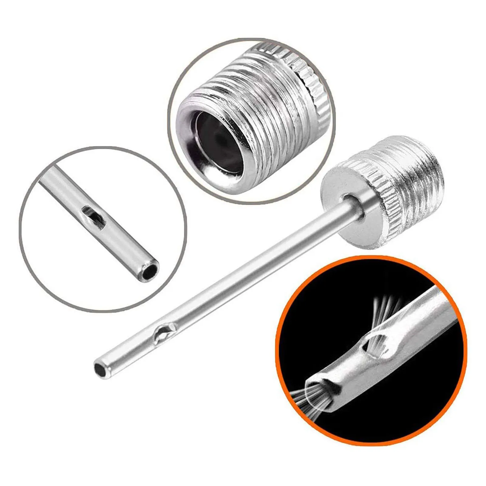 

1/2/3/5/10/12PC Inflator Pump Needle Ball Pump Needle For Football Basketball Soccer Inflatable Air Valve Adaptor Stainless