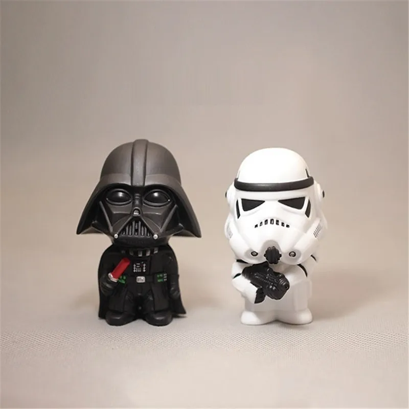 Disney Star Wars 10cm Anime Figure doll Action Force Awakens Black Series Darth Vader toys model For children gift